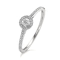 Anello solitario Oro bianco 750/18 carati Diamante 0.21 ct, w-si