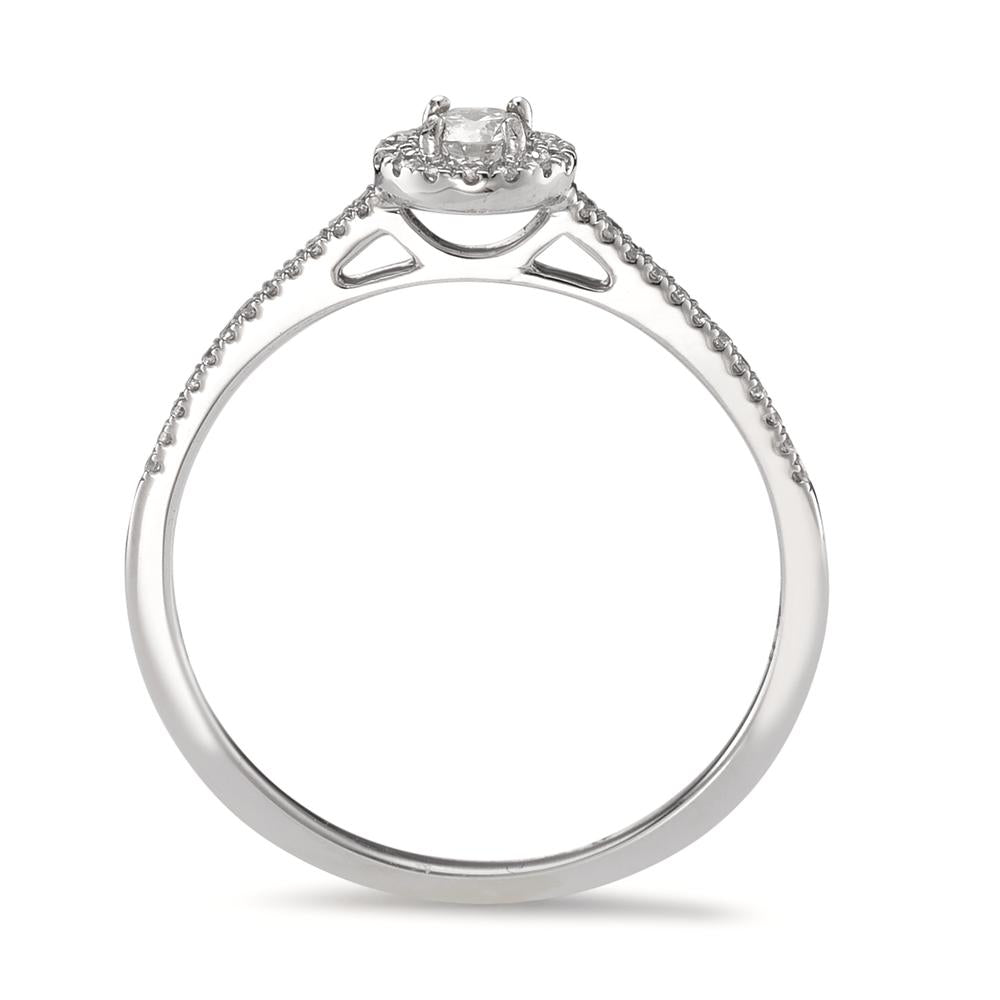 Anello solitario Oro bianco 750/18 carati Diamante 0.21 ct, w-si