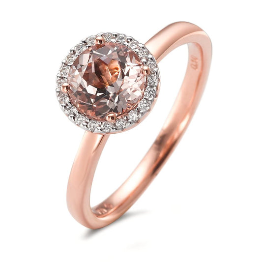 Anello Oro rosso 750/18 carati Morganite