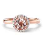 Anello Oro rosso 750/18 carati Morganite