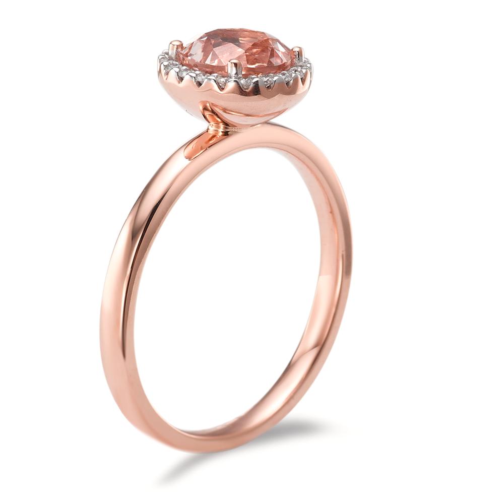 Anello Oro rosso 750/18 carati Morganite