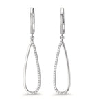 Orecchini Oro bianco 750/18 carati Diamante 0.14 ct, w-si