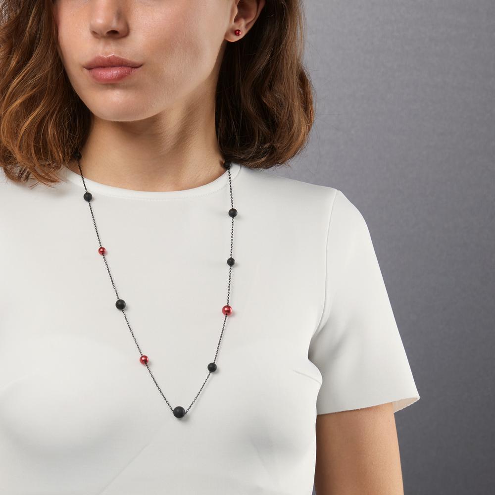 Collana Acciaio inossidabile, Carbonio, Alluminio 70 cm