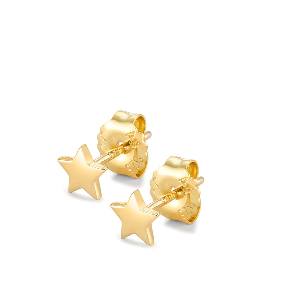 Orecchini a bottone Argento giallo dorato Stella