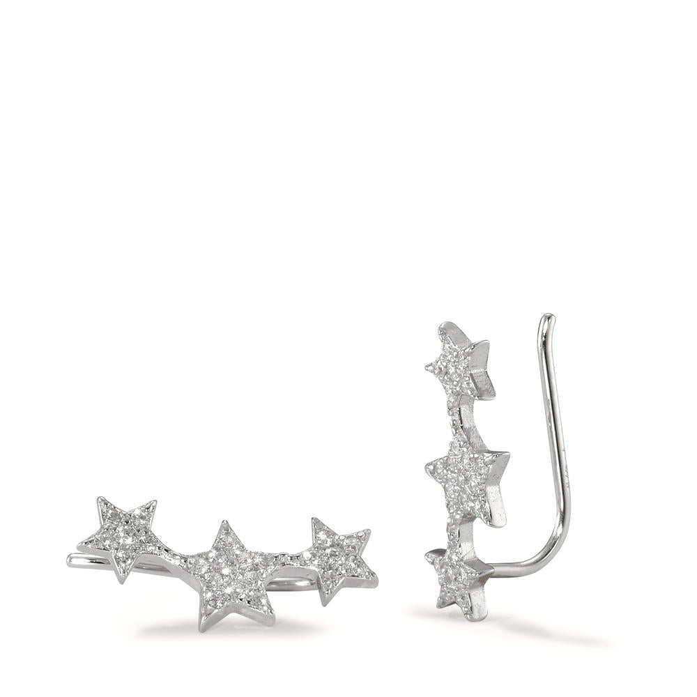 Cursore per le orecchie Argento Zirconia rodiato Stella