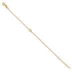 Bracciale Argento Zirconia giallo dorato Cuore