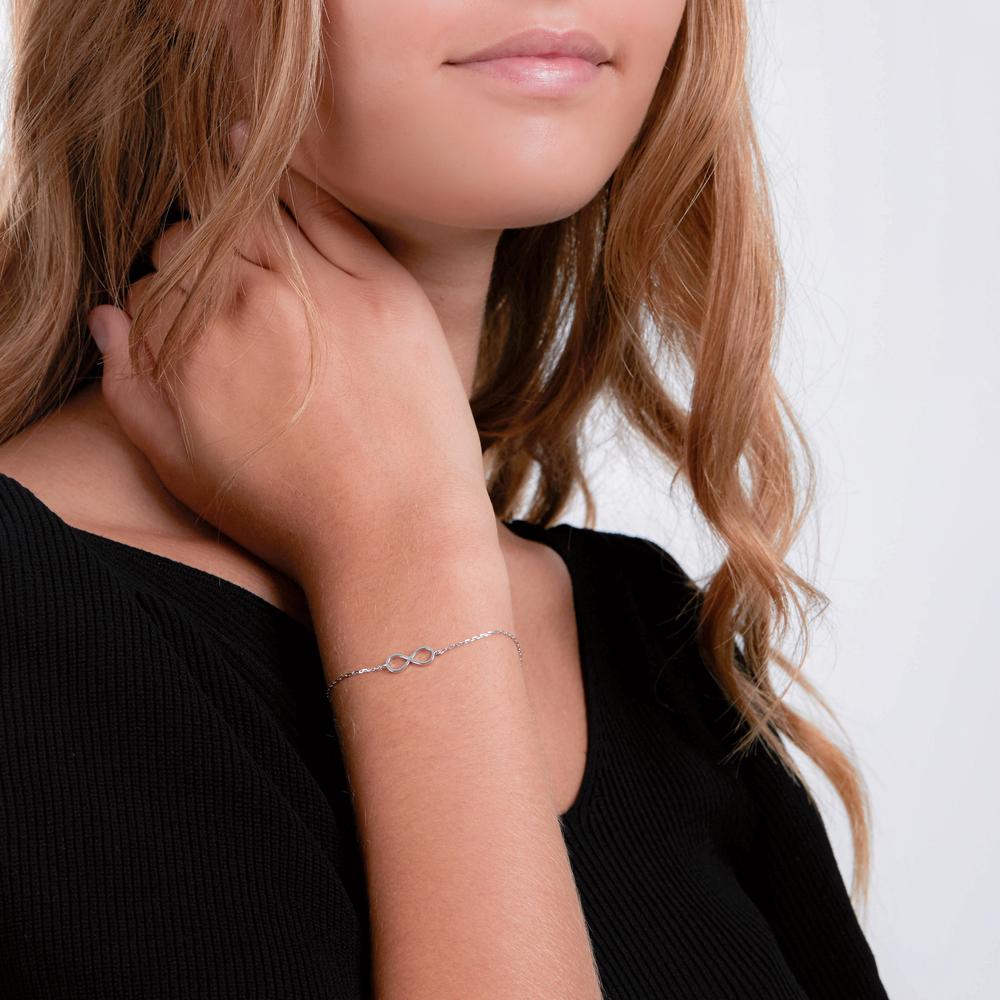 Bracciale Argento rodiato Infinito