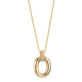 Catena con ciondolo Argento Zirconia 33 pietra giallo dorato 40-45 cm