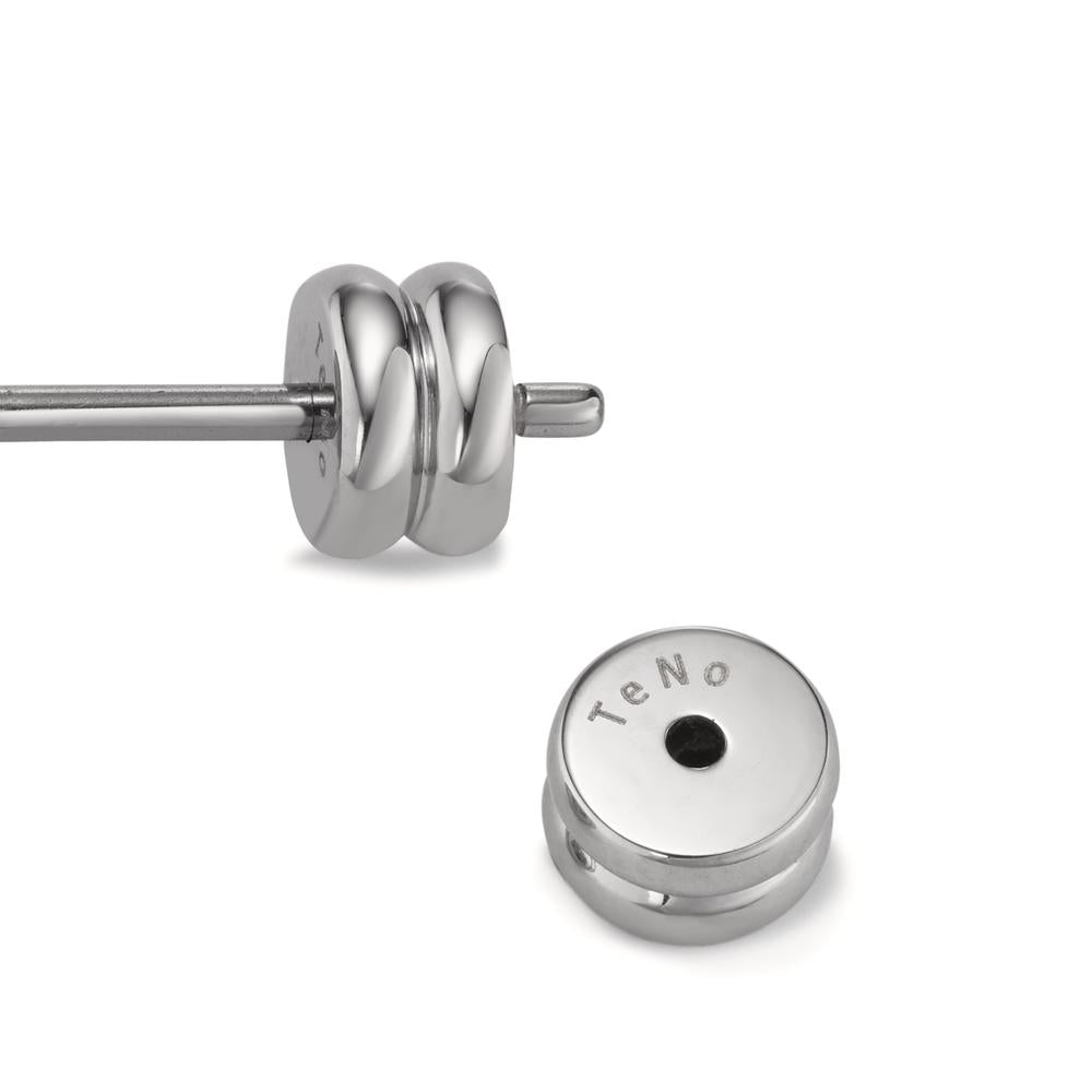 Orecchini a bottone Acciaio inossidabile grigio rivestimento IP Ø6 mm
