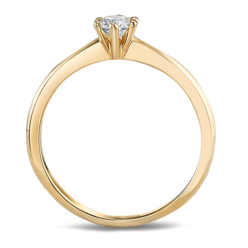 Anello solitario Oro giallo 750/18 carati Diamante 0.20 ct, w-si
