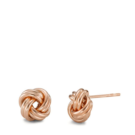 Orecchini a bottone Argento rosa dorato Nodo Ø10 mm