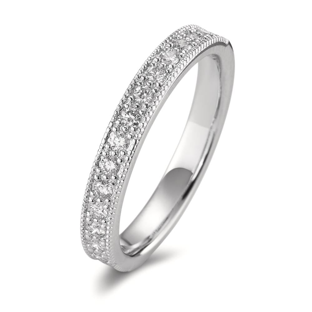Anelli di memoria Oro bianco 750/18 carati Diamante 0.25 ct, 15 pietra, [Brillant], w-si