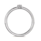 Anello solitario Oro bianco 750/18 carati Diamante 0.16 ct, 19 pietra, [Brillant], w-si