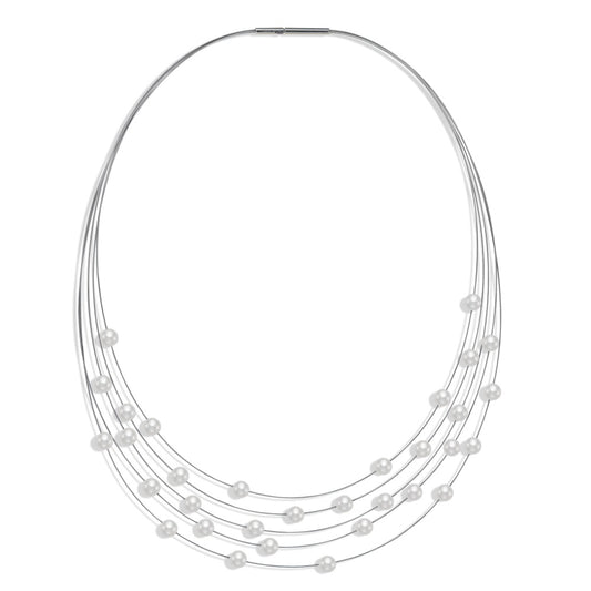 Collana Acciaio inossidabile Perla di conchiglia 45 cm