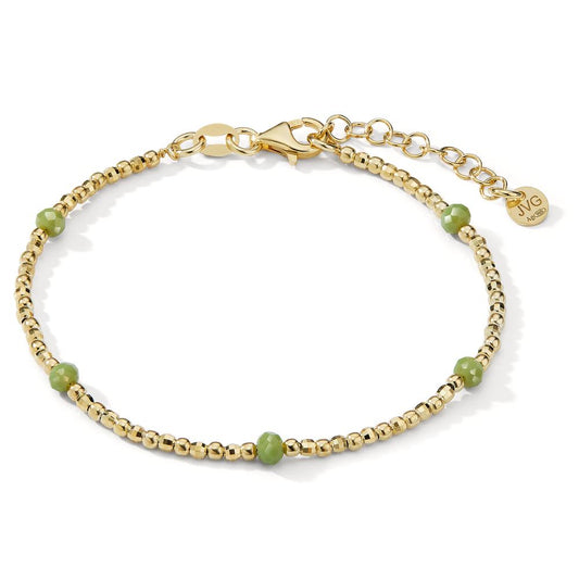 Bracciale Argento Cristallo 5 pietra giallo dorato 16-19 cm
