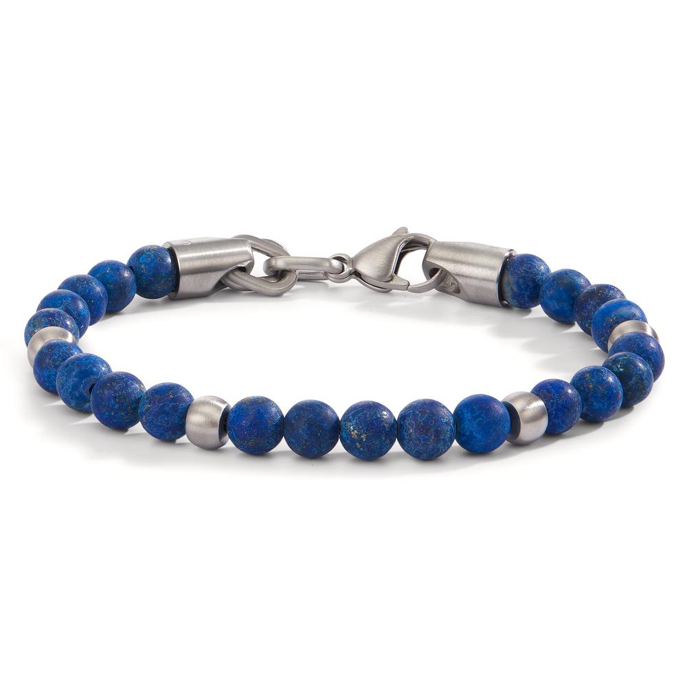 Bracciale Acciaio inossidabile Lapislazzuli 21 cm Ø6.5 mm