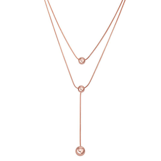 Collana Acciaio inossidabile rosa rivestimento IP 39-45 cm