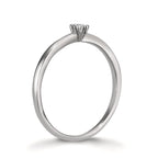 Anello solitario Platino 950 Diamante bianco, 0.07 ct, [Brillant], w-si