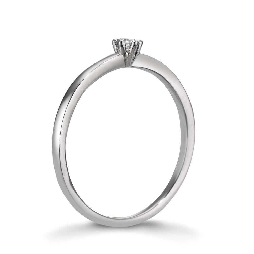 Anello solitario Platino 950 Diamante bianco, 0.07 ct, [Brillant], w-si