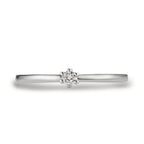 Anello solitario Platino 950 Diamante bianco, 0.07 ct, [Brillant], w-si