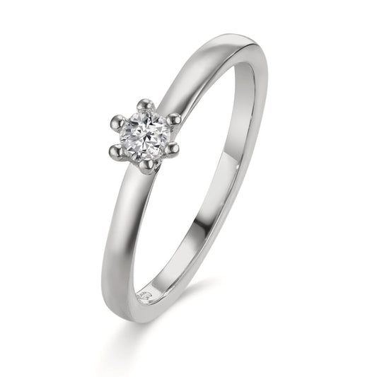 Anello solitario Platino 950 Diamante 0.15 ct, w-si