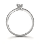 Anello solitario Platino 950 Diamante 0.15 ct, w-si