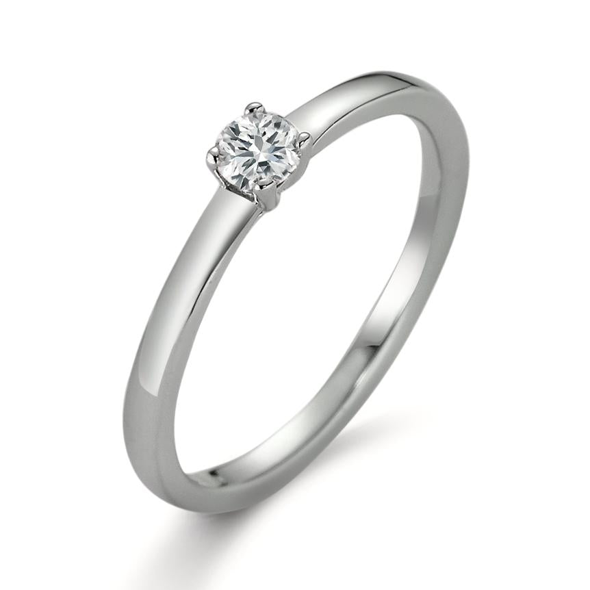 Anello solitario Platino 950 Diamante bianco, 0.15 ct, [Brillant], w-si