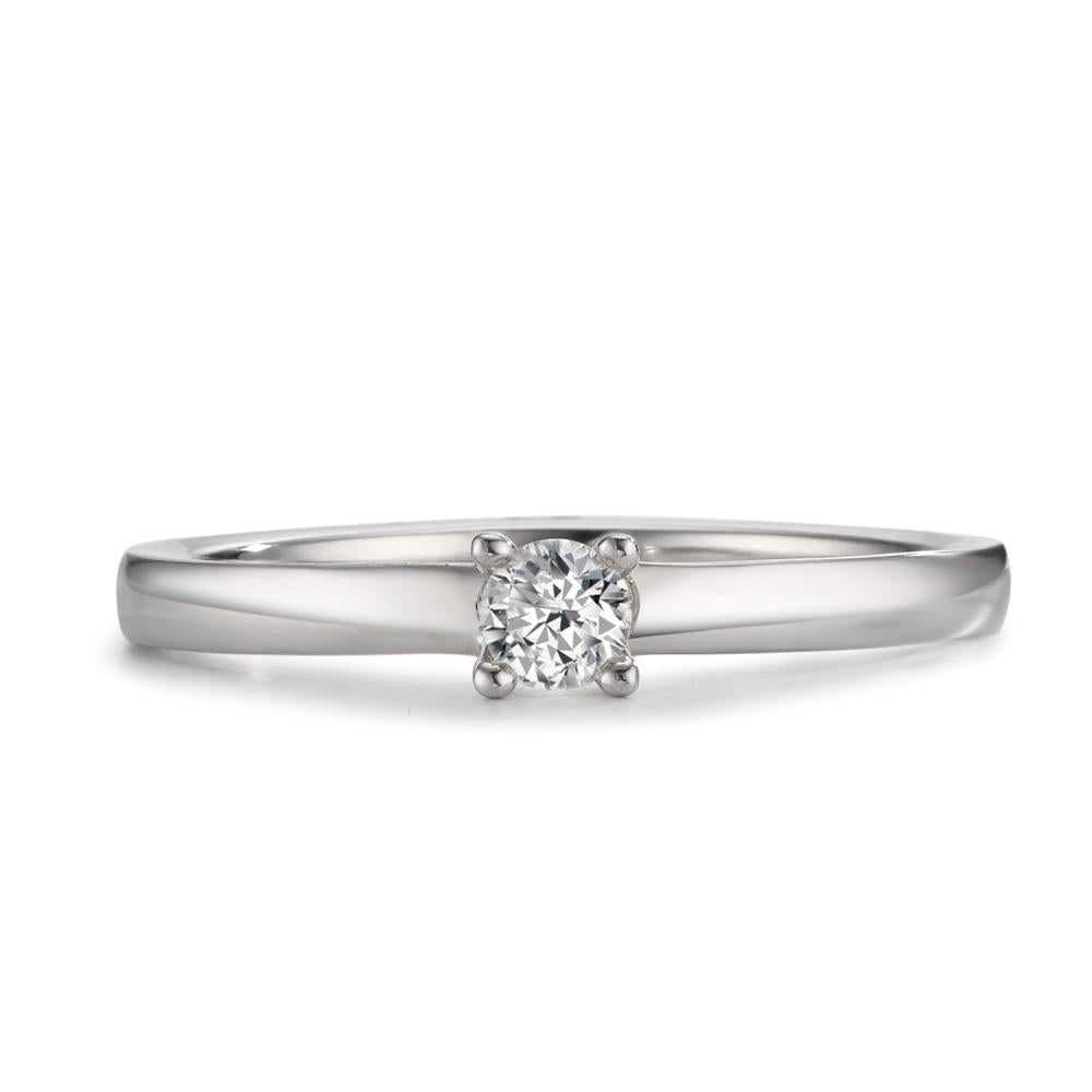 Anello solitario Platino 950 Diamante bianco, 0.15 ct, [Brillant], w-si