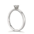 Anello solitario Platino 950 Diamante bianco, 0.20 ct, [Brillant], w-si