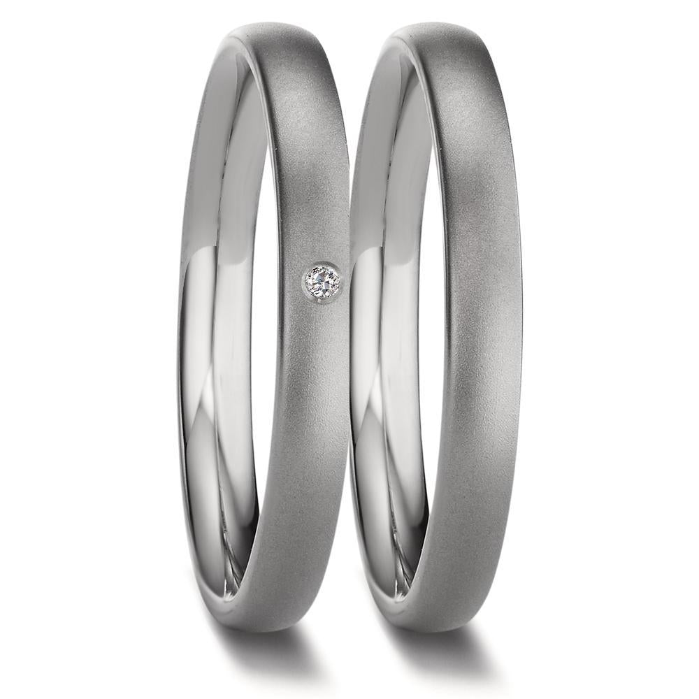 Anelli impilabili Titanio Diamante 0.01 ct, w-si