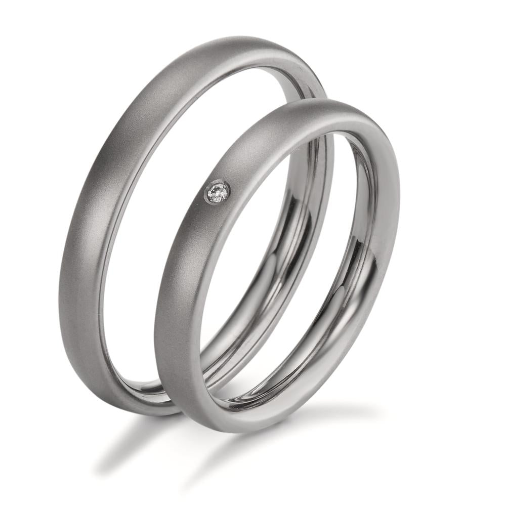 Anelli impilabili Titanio Diamante 0.01 ct, w-si