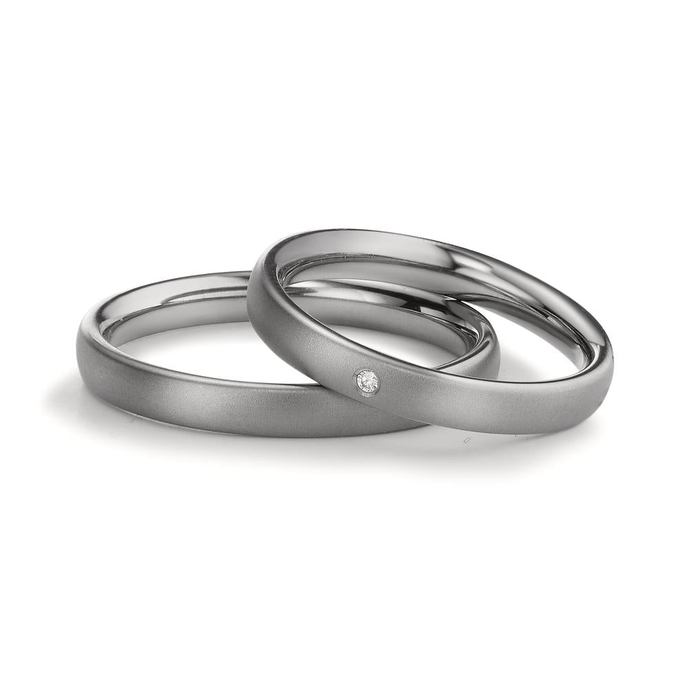 Anelli impilabili Titanio Diamante 0.01 ct, w-si