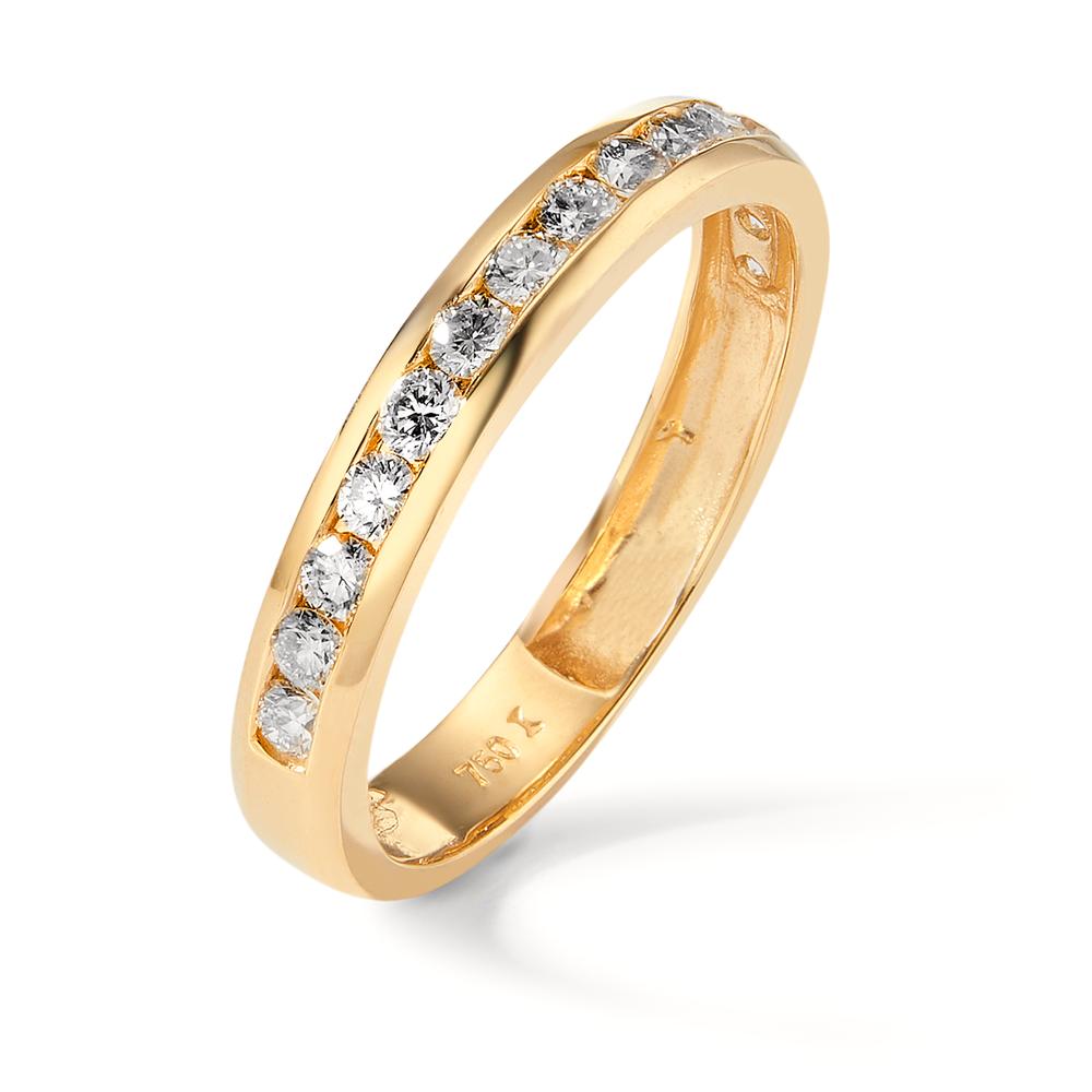 Anelli di memoria Oro giallo 750/18 carati Diamante 0.50 ct, 15 pietra, w-si