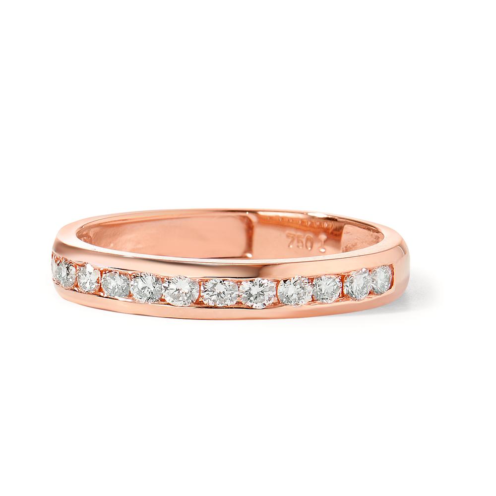 Anelli di memoria Oro rosso 750/18 carati Diamante 0.50 ct, 15 pietra, w-si