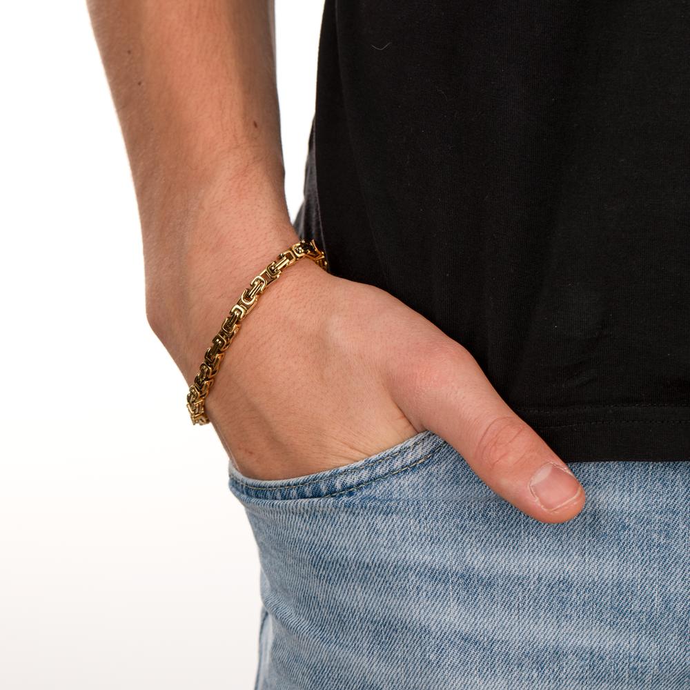 Bracciale Acciaio inossidabile giallo rivestimento IP 22 cm