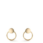 Orecchini a bottone Oro giallo 585/14 kt Ø7.5 mm