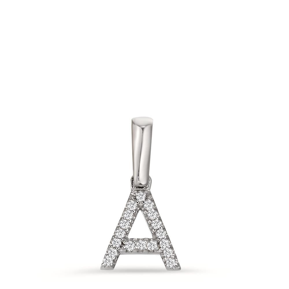 Ciondolo Oro bianco 585/14 kt Diamante 0.027 ct, w-si