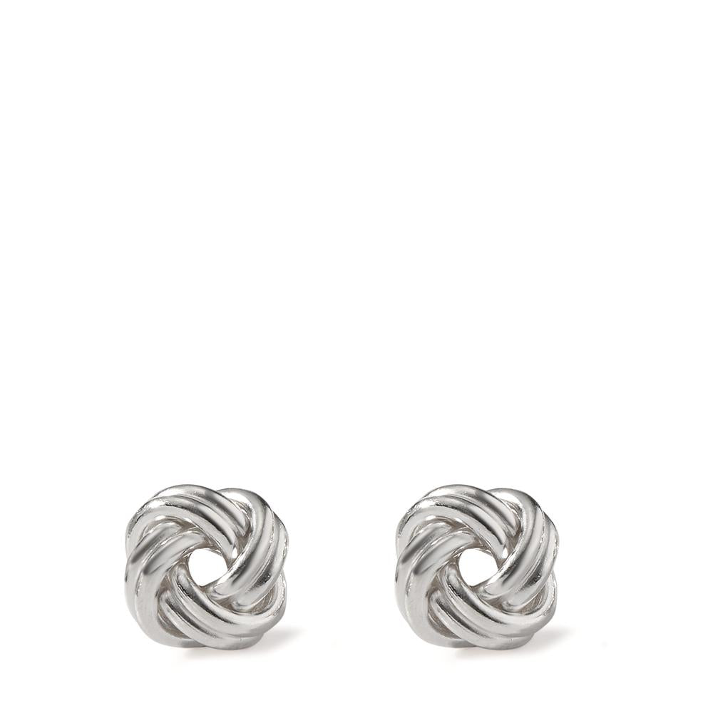 Orecchini a bottone Argento Nodo Ø10 mm