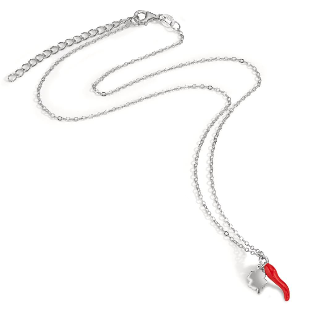 Collana Argento rodiato Trifoglio 40-45 cm