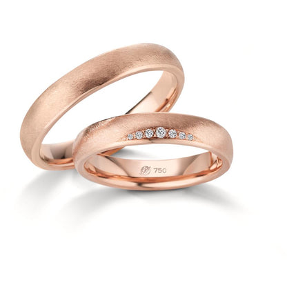 Anello del partner Oro rosa 750/18 carati Diamante 0.032 ct, 7 pietra, w-si