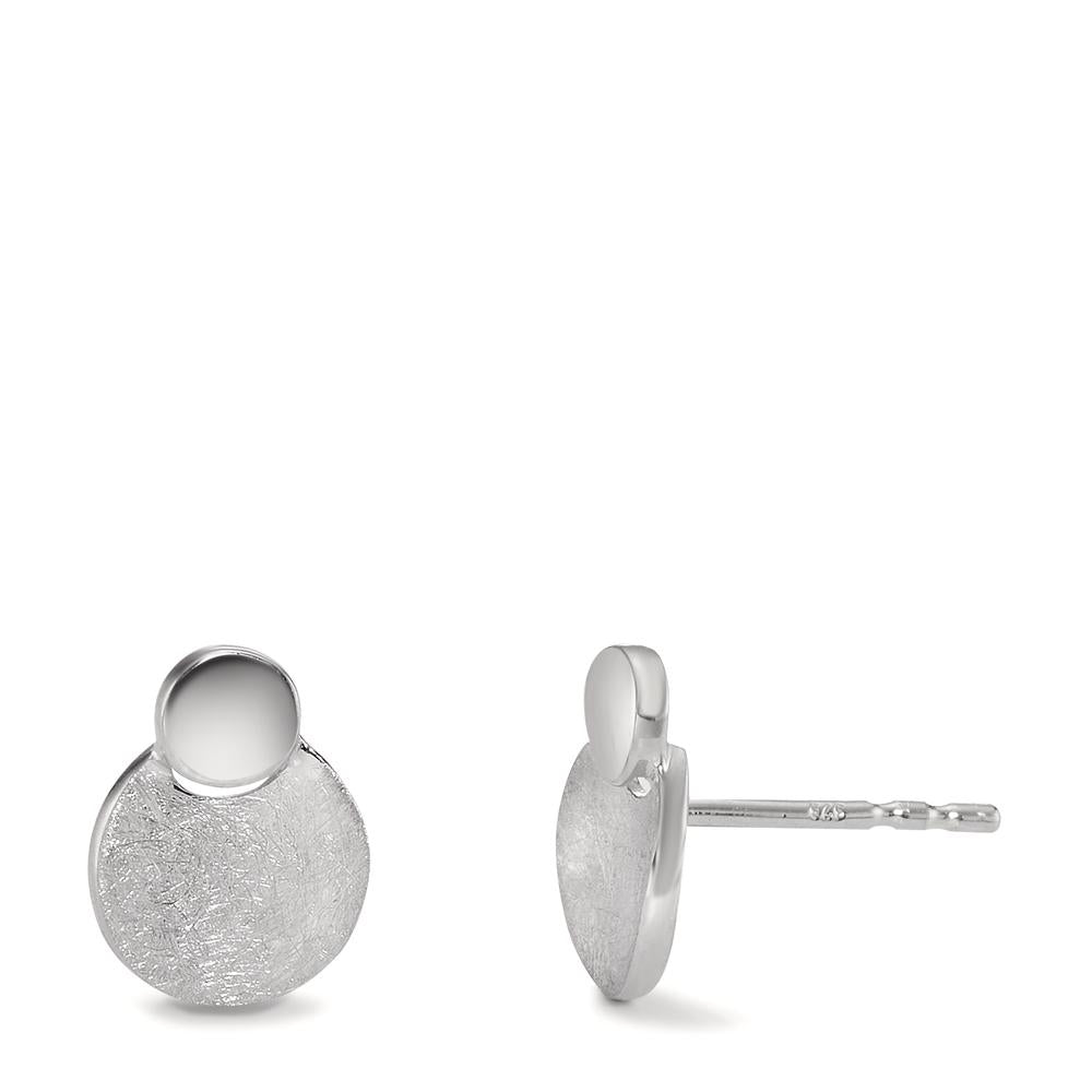 Orecchini a bottone Oro bianco 375/9K