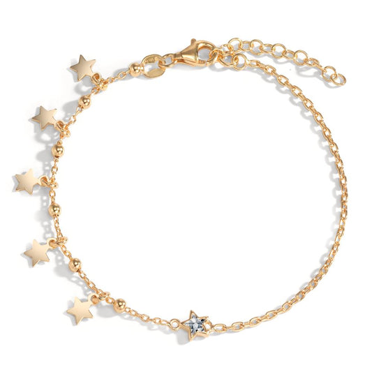 Bracciale Argento giallo dorato Stella 17-20 cm