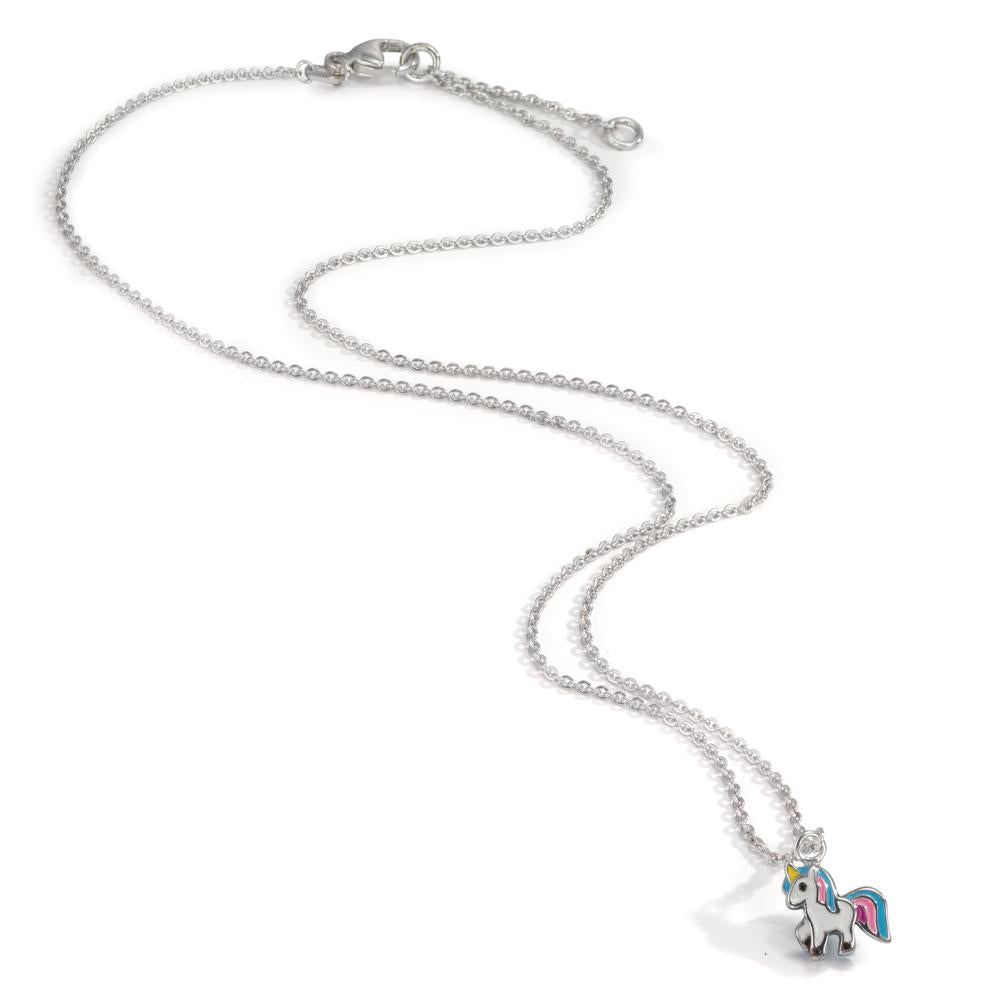 Collana Argento rodiato Unicorno 36 cm
