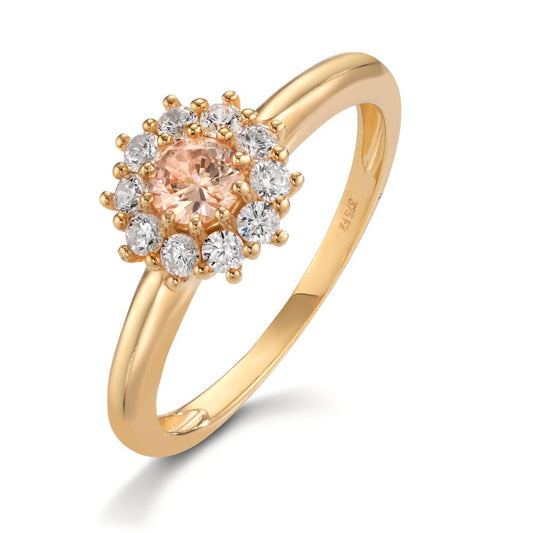 Anello Oro giallo 375/9K Zirconia 11 pietra Ø9 mm