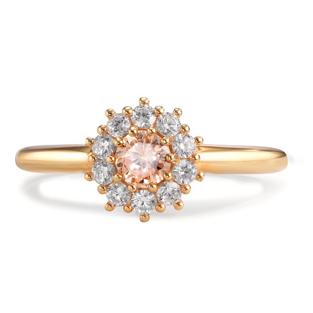 Anello Oro giallo 375/9K Zirconia 11 pietra Ø9 mm