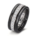 Anello Oro bianco 750/18 carati, Ceramica Diamante 1 ct, 25 pietra, [Brillant]