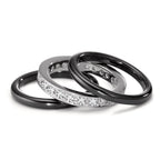 Anello Oro bianco 750/18 carati, Ceramica Diamante 1 ct, 25 pietra, [Brillant]