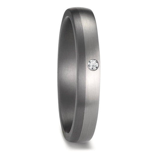 Anello del partner 999 Tantalio, Platino 950 Diamante 0.02 ct, w-si
