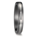 Anello del partner 999 Tantalio, Platino 950 Diamante 0.017 ct, 5 pietra, w-si