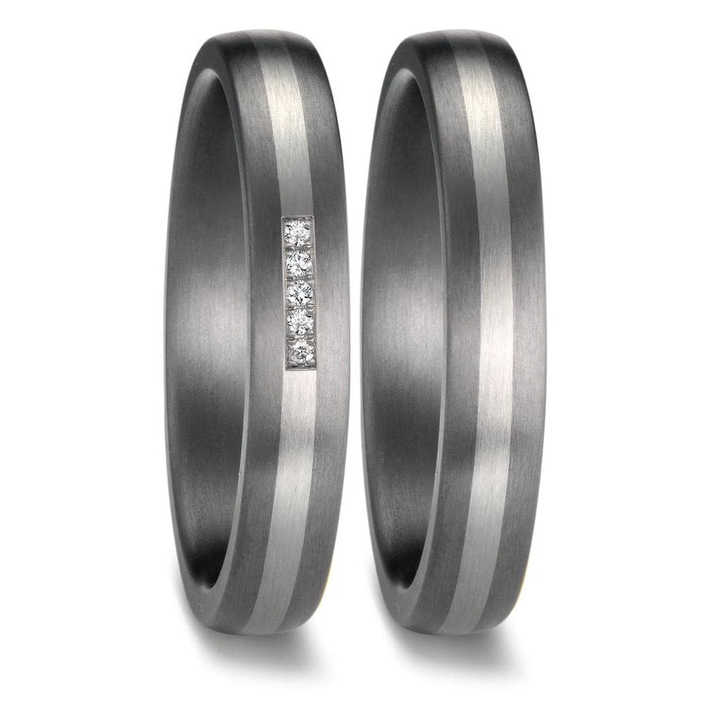 Anello del partner 999 Tantalio, Platino 950